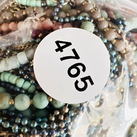 Stella & Dot Mae Statement Necklace Mesh Multi Strand Stone Silver RV$129 4765 - Picture 10 of 10